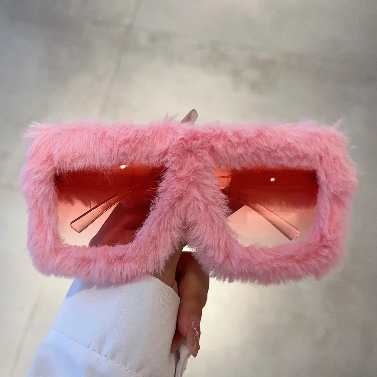 Plush Sunglasses Y2K