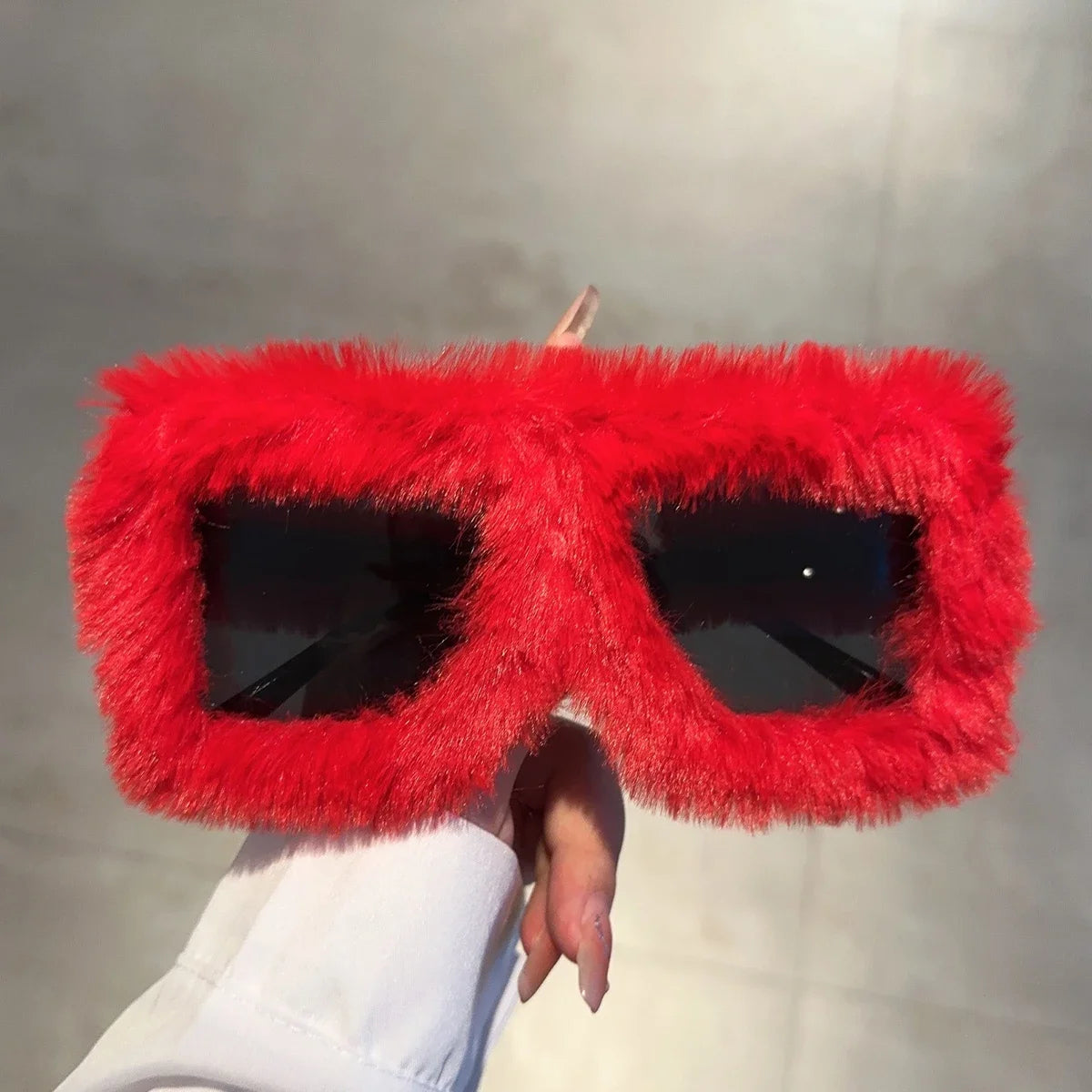 Plush Sunglasses Y2K